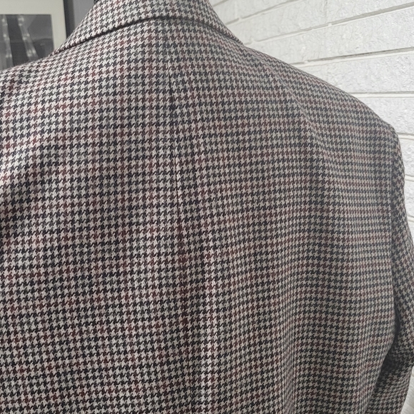 Bill Blass Mens blazer sport coat Jacket 44L wool  houndstooth READ - Picture 8 of 11